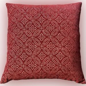 TJ Maxx, Featherdown pillows; 18”x18”. Wine red in color.